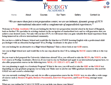 Tablet Screenshot of prodigyacademics.com